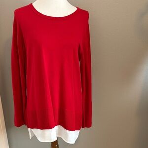 Calvin Klein Red Long Sleeve Women's Top